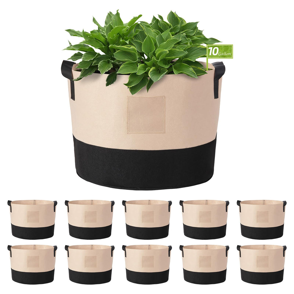 litlandstar front view of 10-pack grow bags showing design and benefits