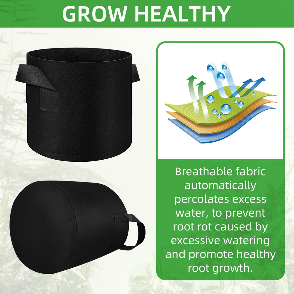 LITLANDSTAR grow bag with potato plant demonstrating healthy root space benefit