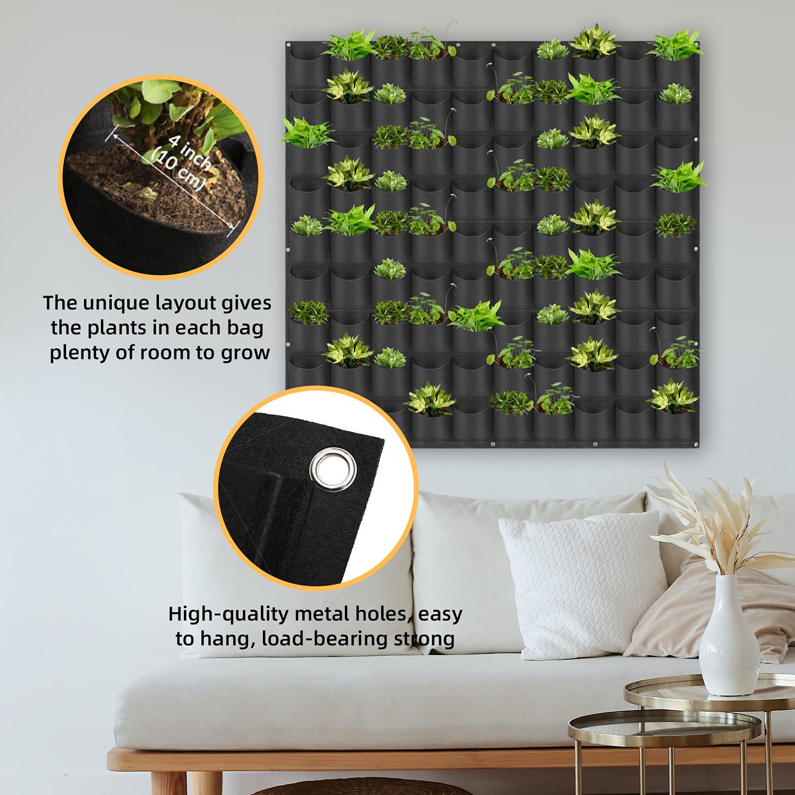 LITLANDSTAR planted panel with herbs showing space-saving planting and quick harvest