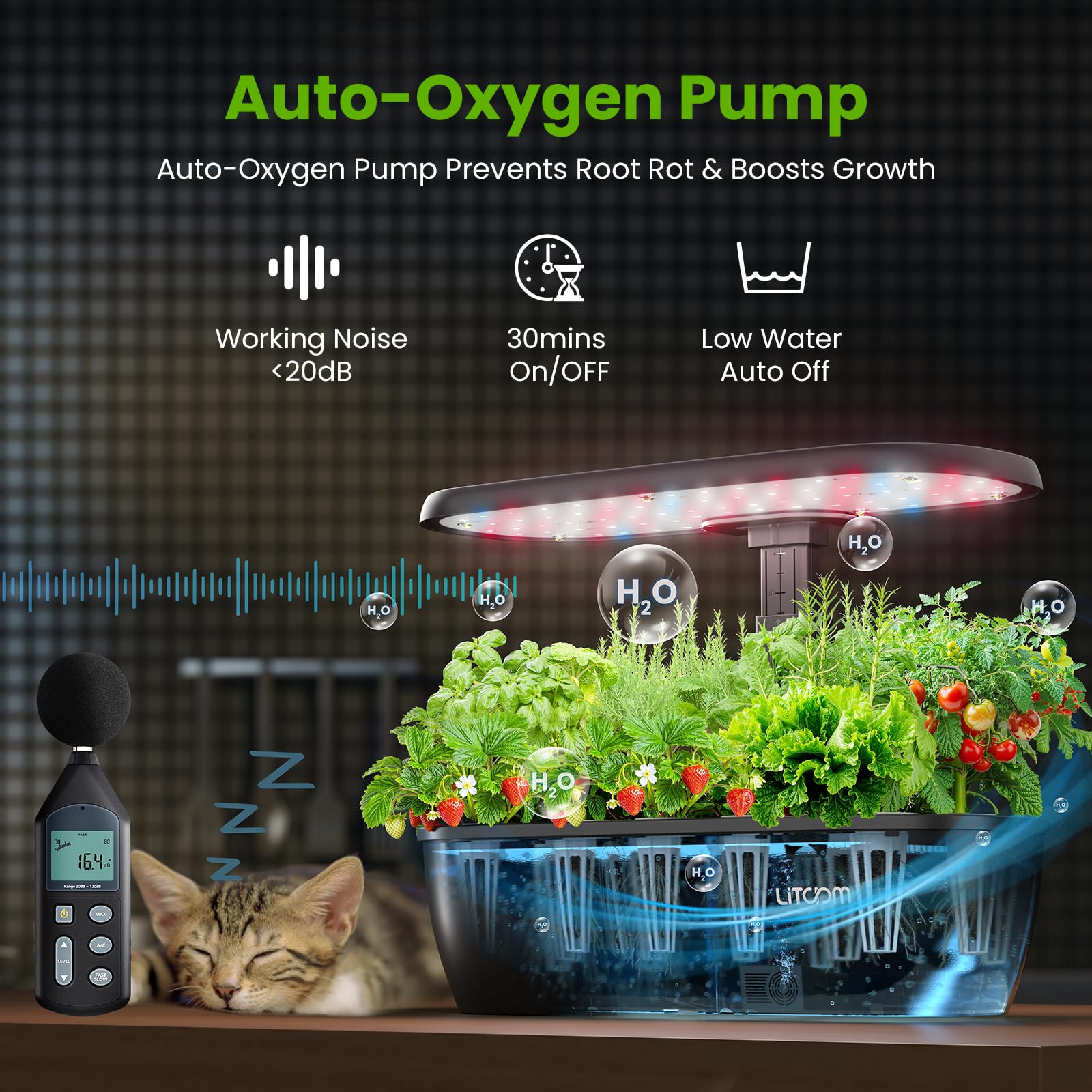 litokam quiet pump detail illustrating silent circulation for undisturbed rooms