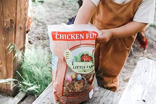 LITTLE FARMER PRODUCTS 5 lb bag next to ruler for size and quantity reference