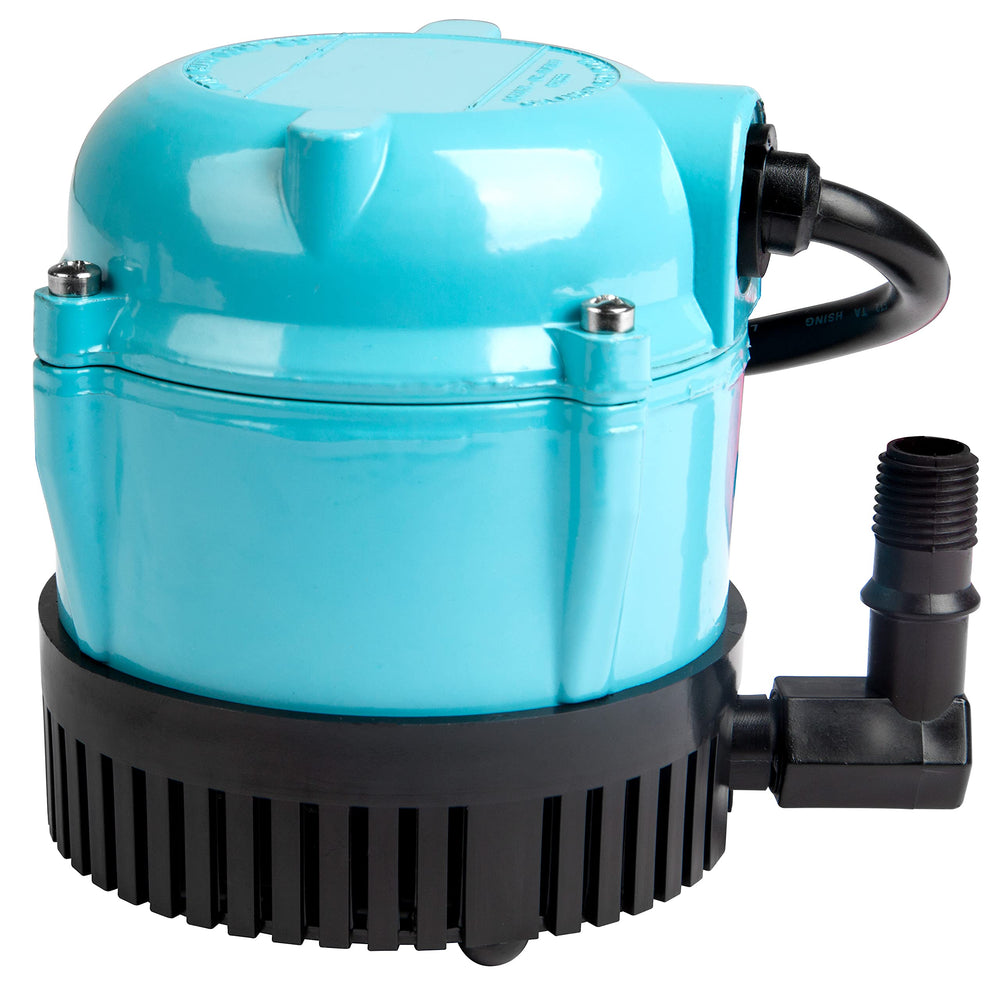 Little Giant 1-A front view showing compact pump and housing benefit: space-saving installation