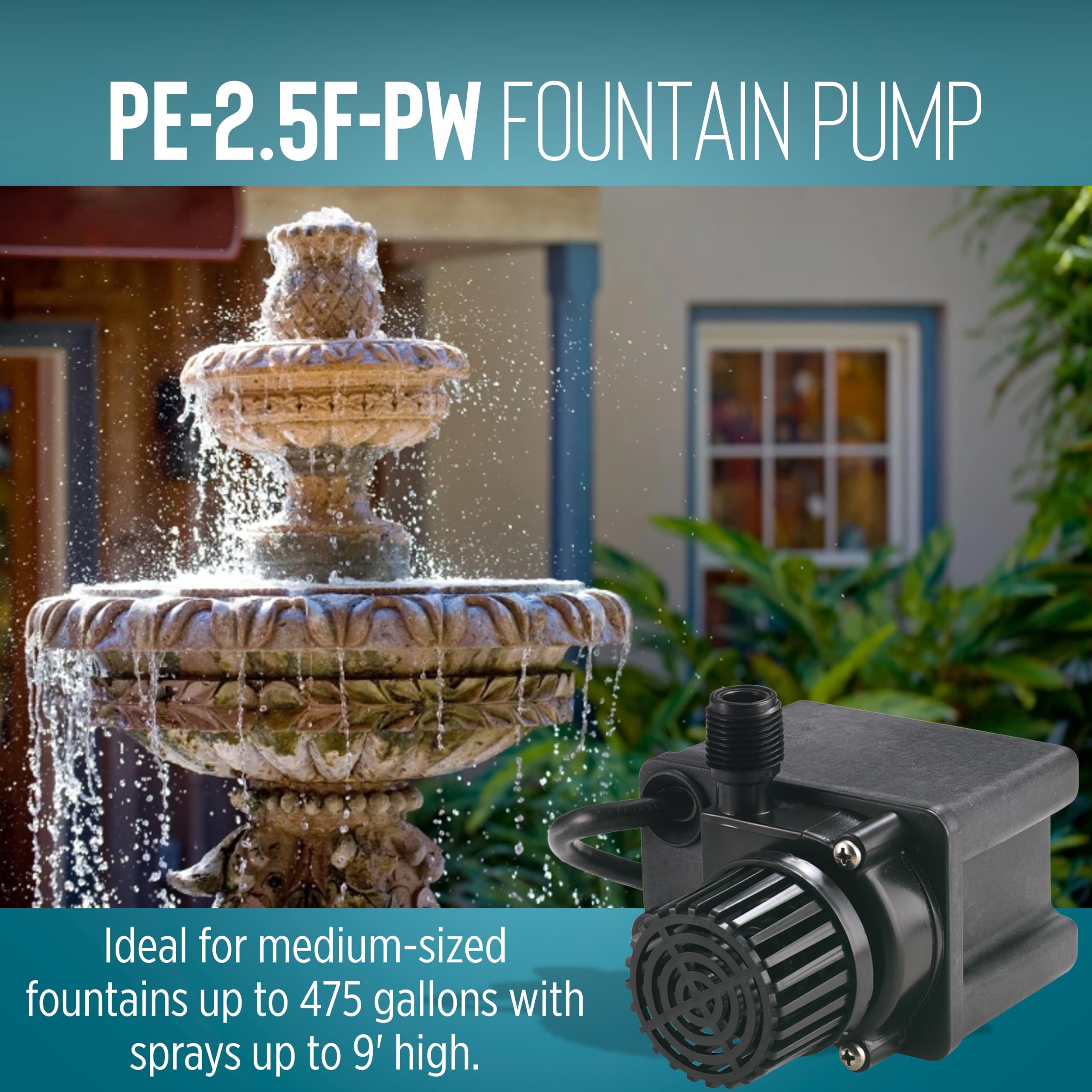 Little Giant threaded discharge close-up for secure plumbing connection