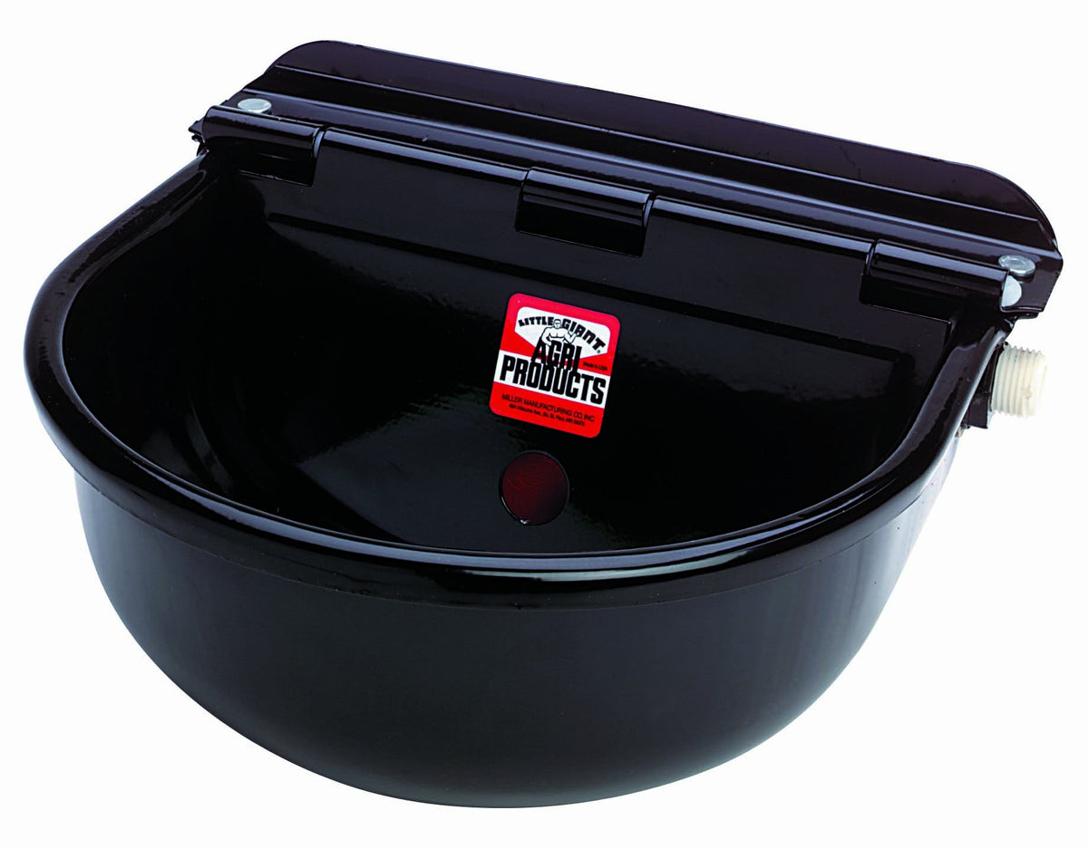 Little Giant front view shows basin and mounting, providing reliable livestock hydration