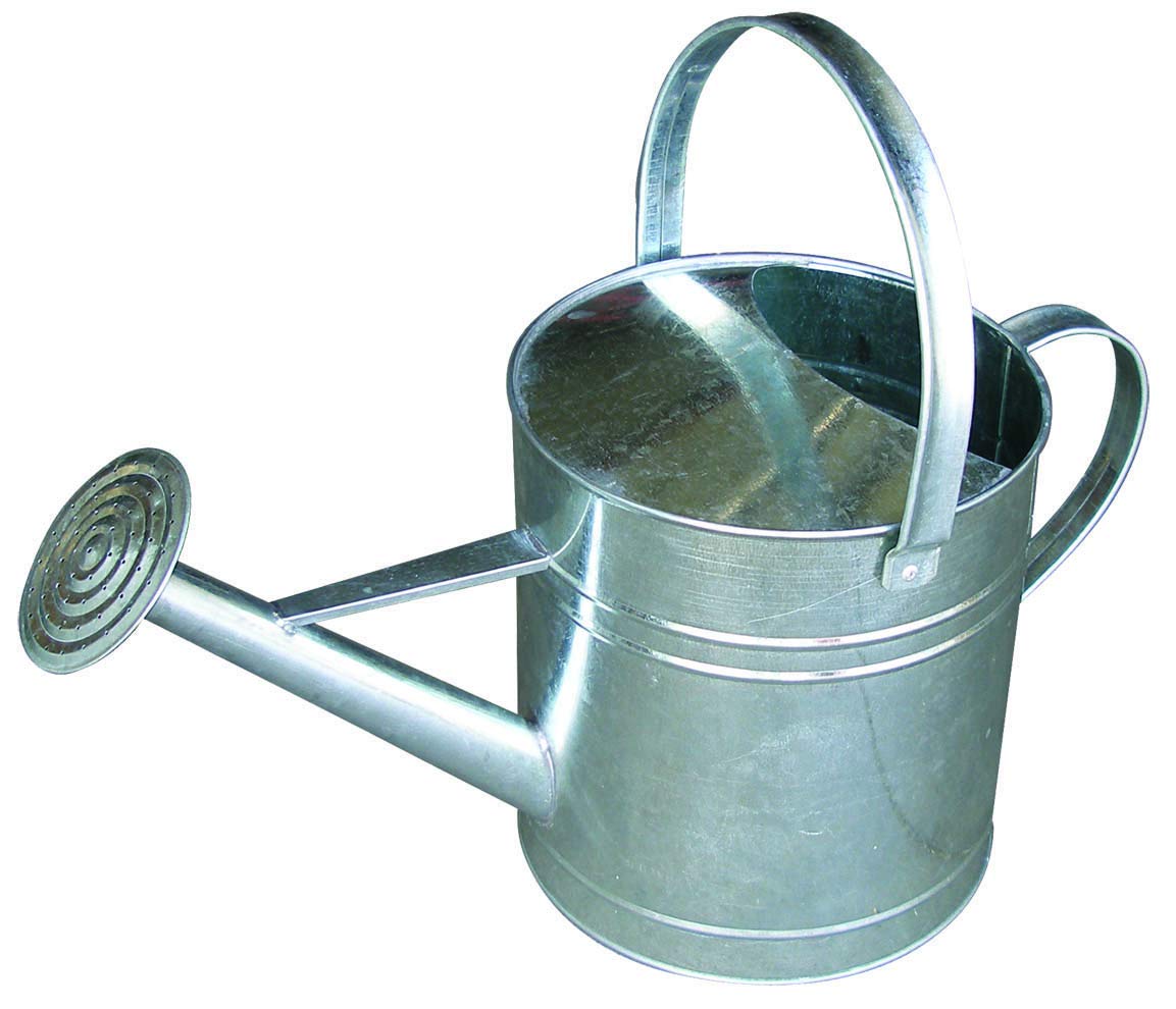 Little Giant front view galvanized watering can showing durable body and generous capacity for reliable watering