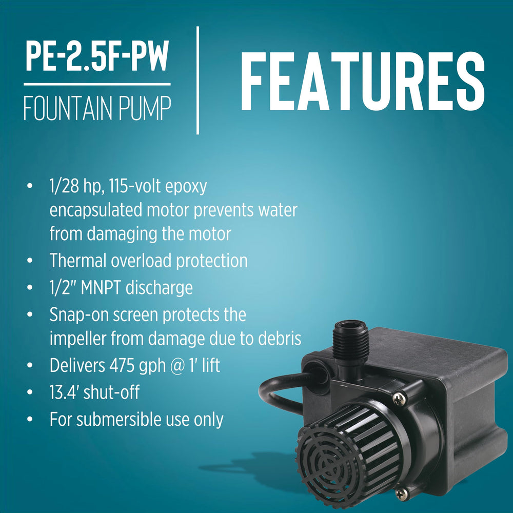 Little Giant impeller detail showing direct-drive design and reliable flow