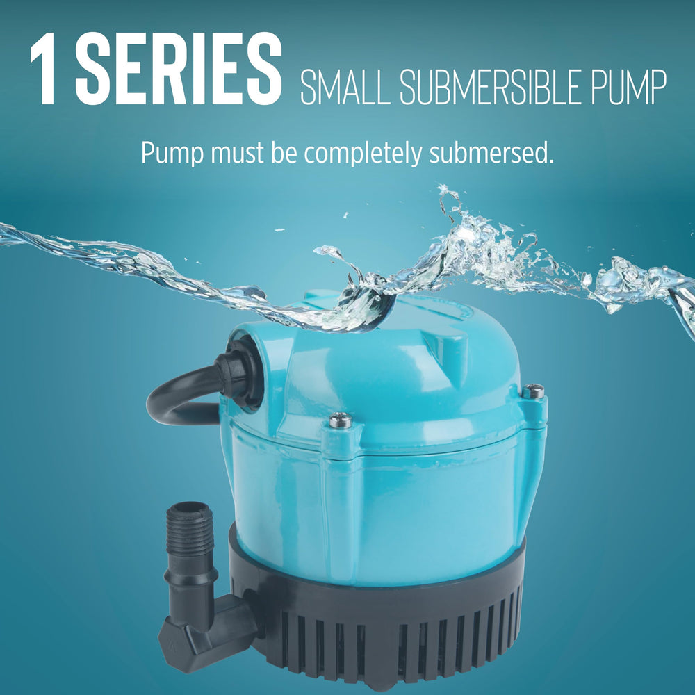Little Giant pump installed in a fountain demonstrating quiet, continuous circulation