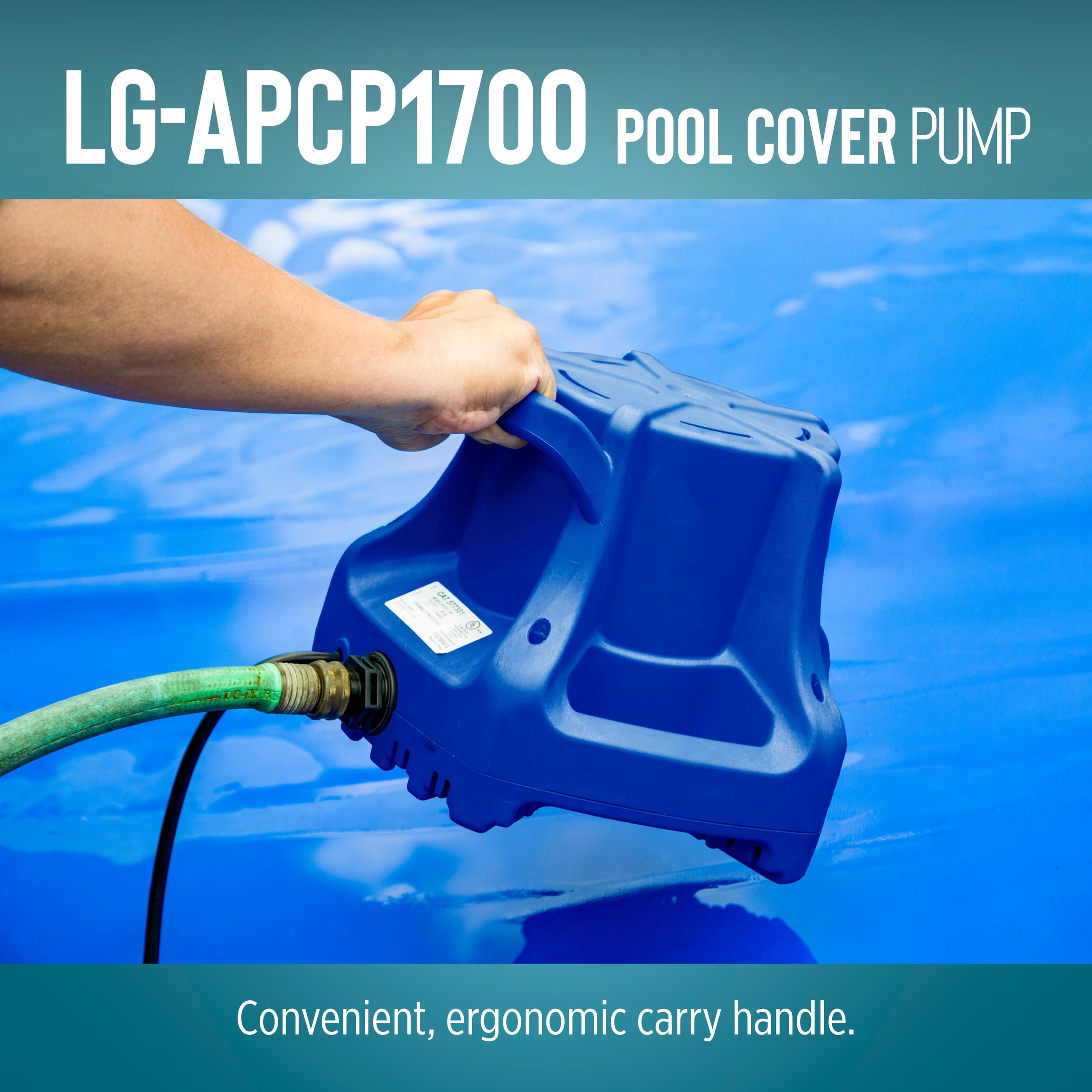 Little Giant LG-APCP1700 pumping water off pool cover protecting fabric integrity