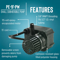 Little Giant MNPT discharge thread detail enabling secure hose or fitting connection