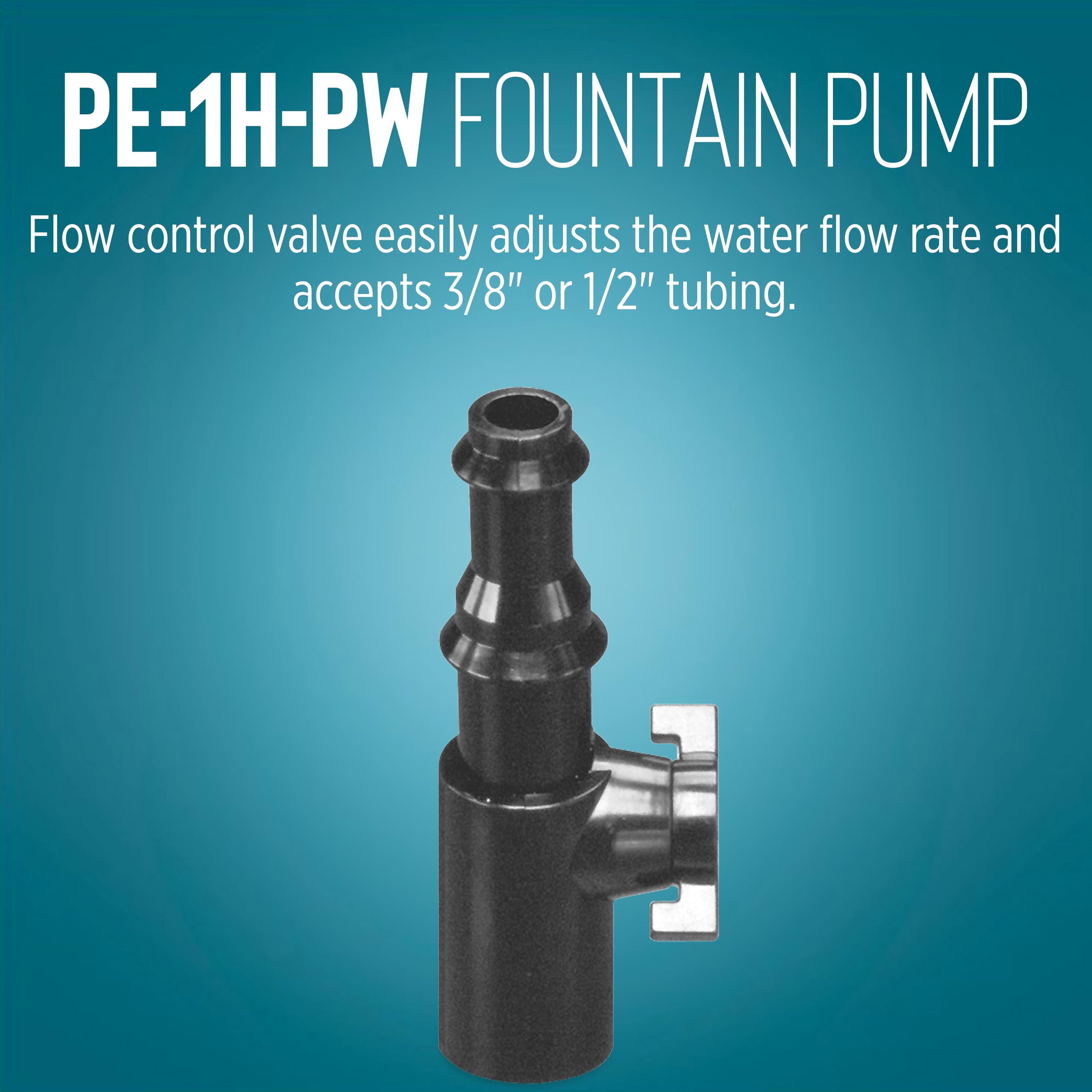 Little Giant pump next to a hand for size and scale clarity
