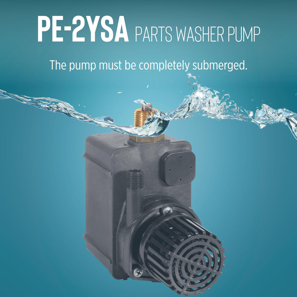 Little Giant PE-2YSA filter screen removed showing removable debris protection