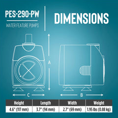 Little Giant PES-290-PW top view highlighting adjustable flow control for customization