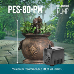 Little Giant installed in a small fountain demonstrating quiet water circulation
