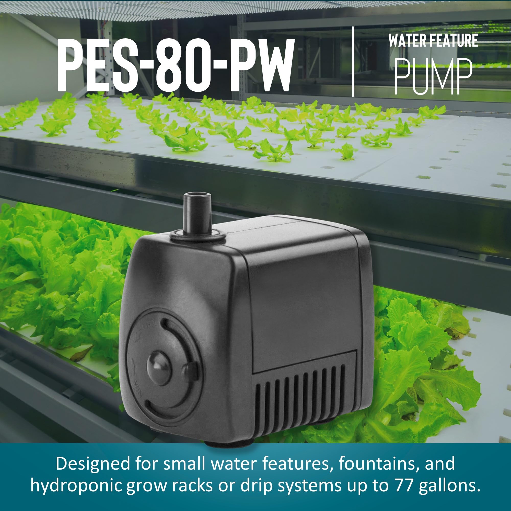 Little Giant pump beside ruler for size comparison and easy installation planning