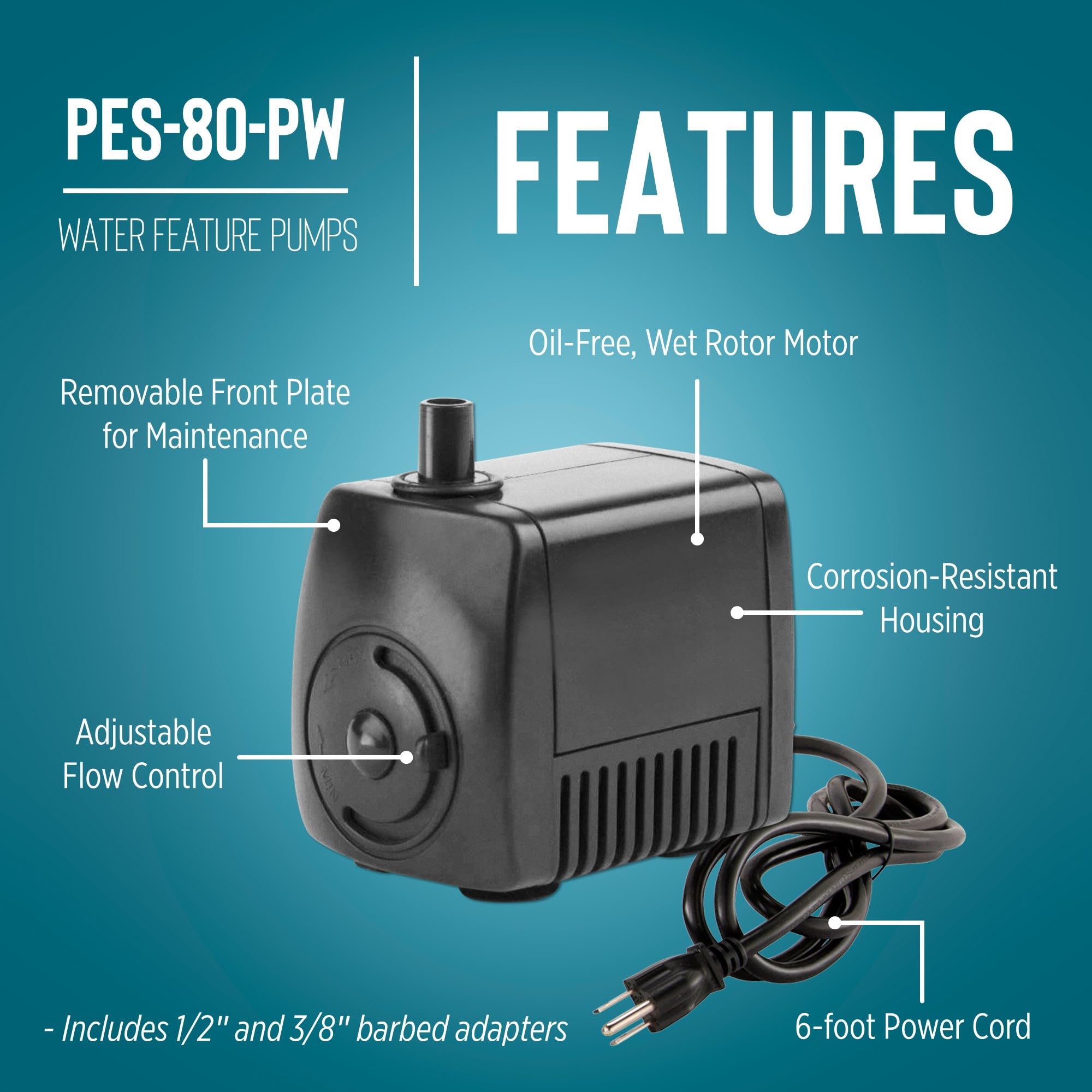 Little Giant side profile with 6-foot cord highlighting flexible placement