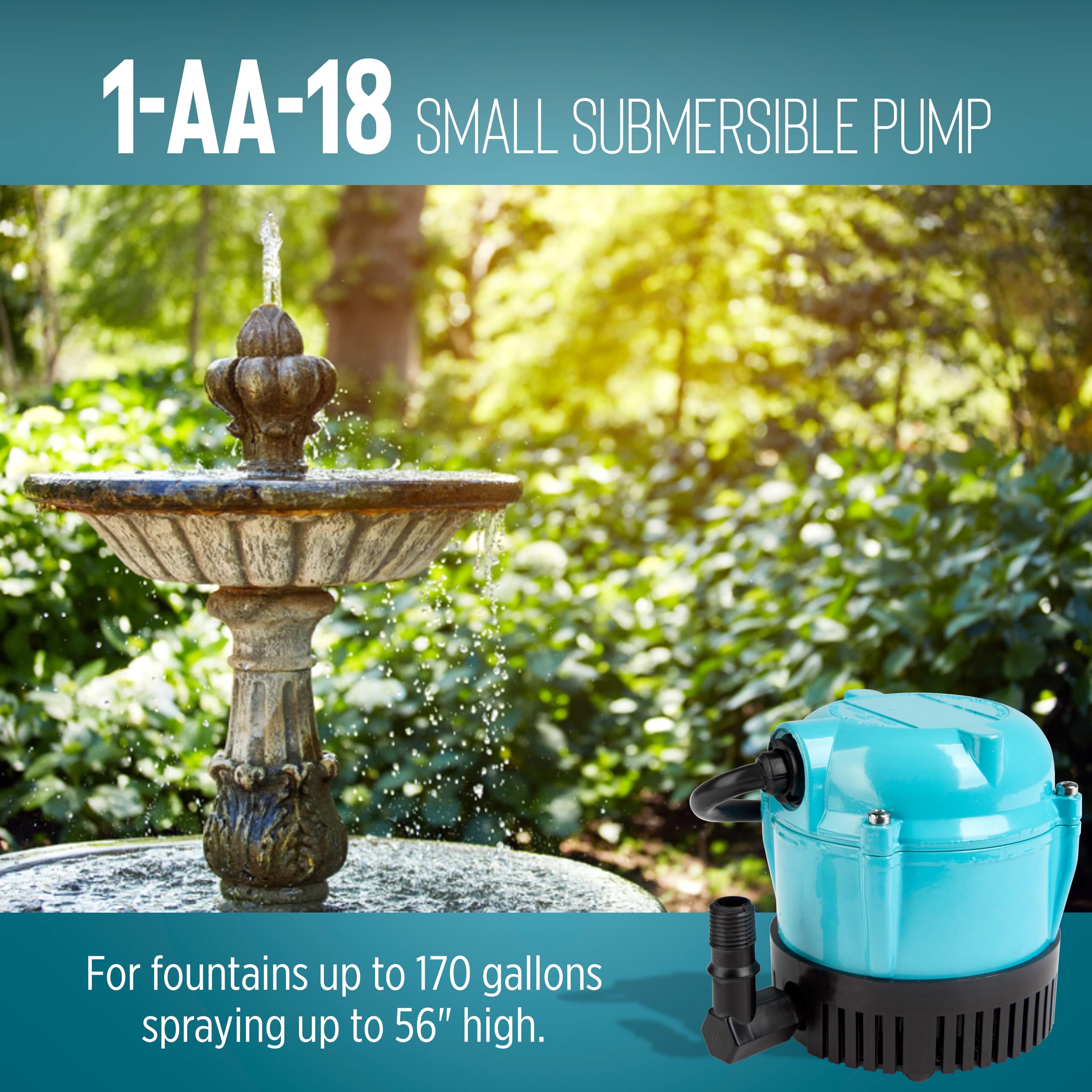Little Giant pump held in hand to show compact scale and easy handling