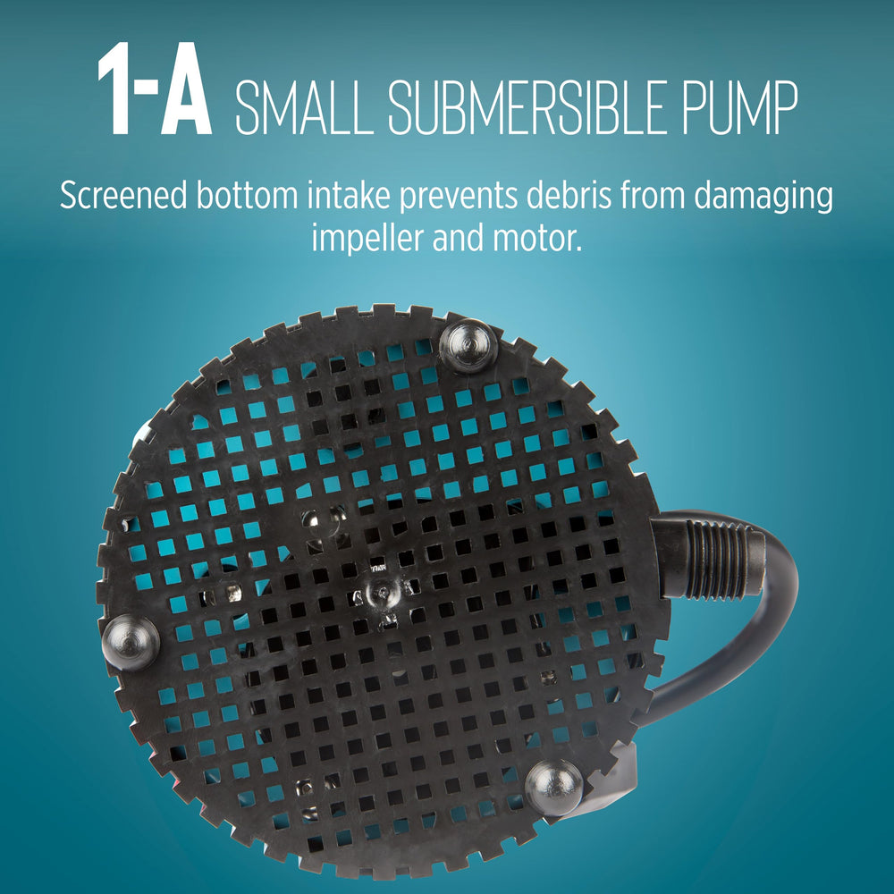 Little Giant screened inlet detail protecting impeller and reducing debris clogs