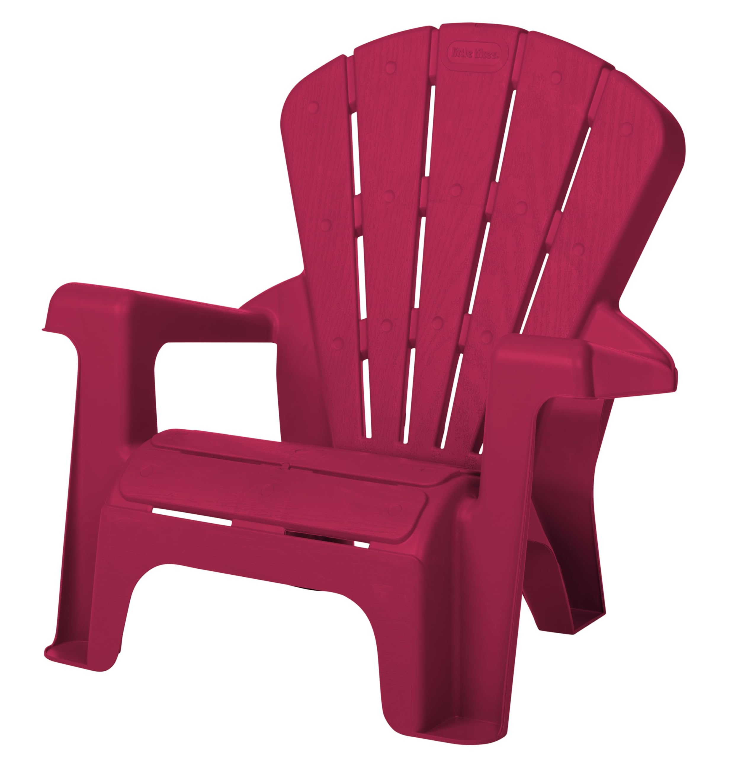 Little Tikes close-up of contoured back and wide armrests for toddler comfort