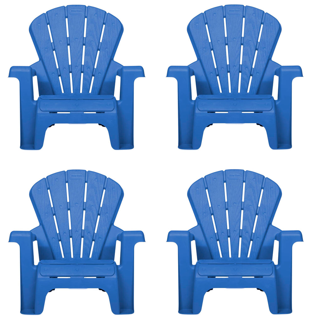 Little Tikes front view blue chair showing stable seat and safe design for toddlers