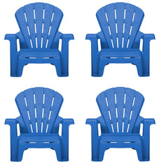 Little Tikes front view blue chair showing stable seat and safe design for toddlers