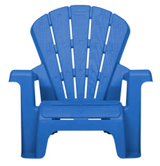 Little Tikes chair in backyard lifestyle scene showing durable outdoor use