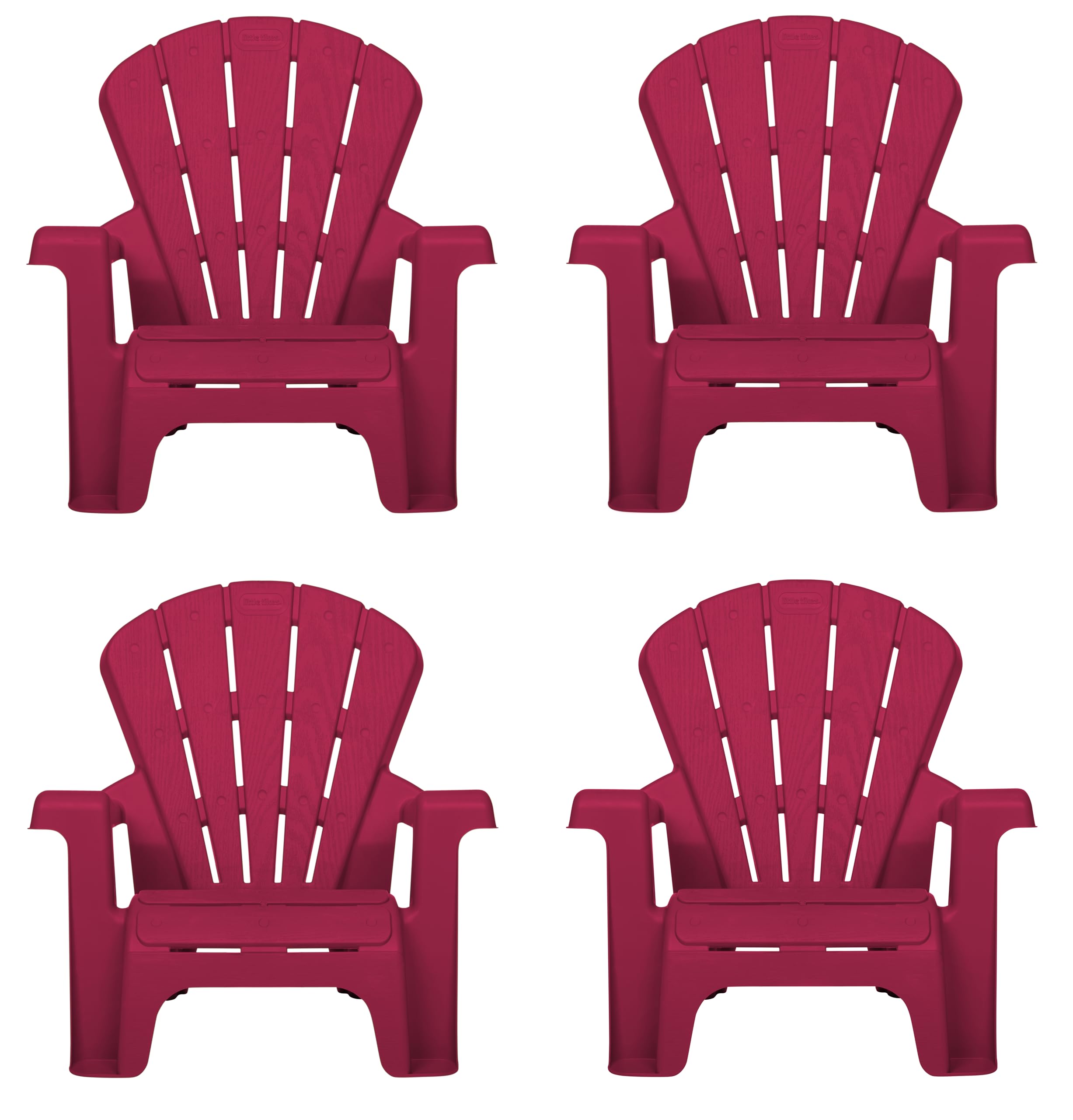 Little Tikes red chair front view showing safe stable seating and bright color