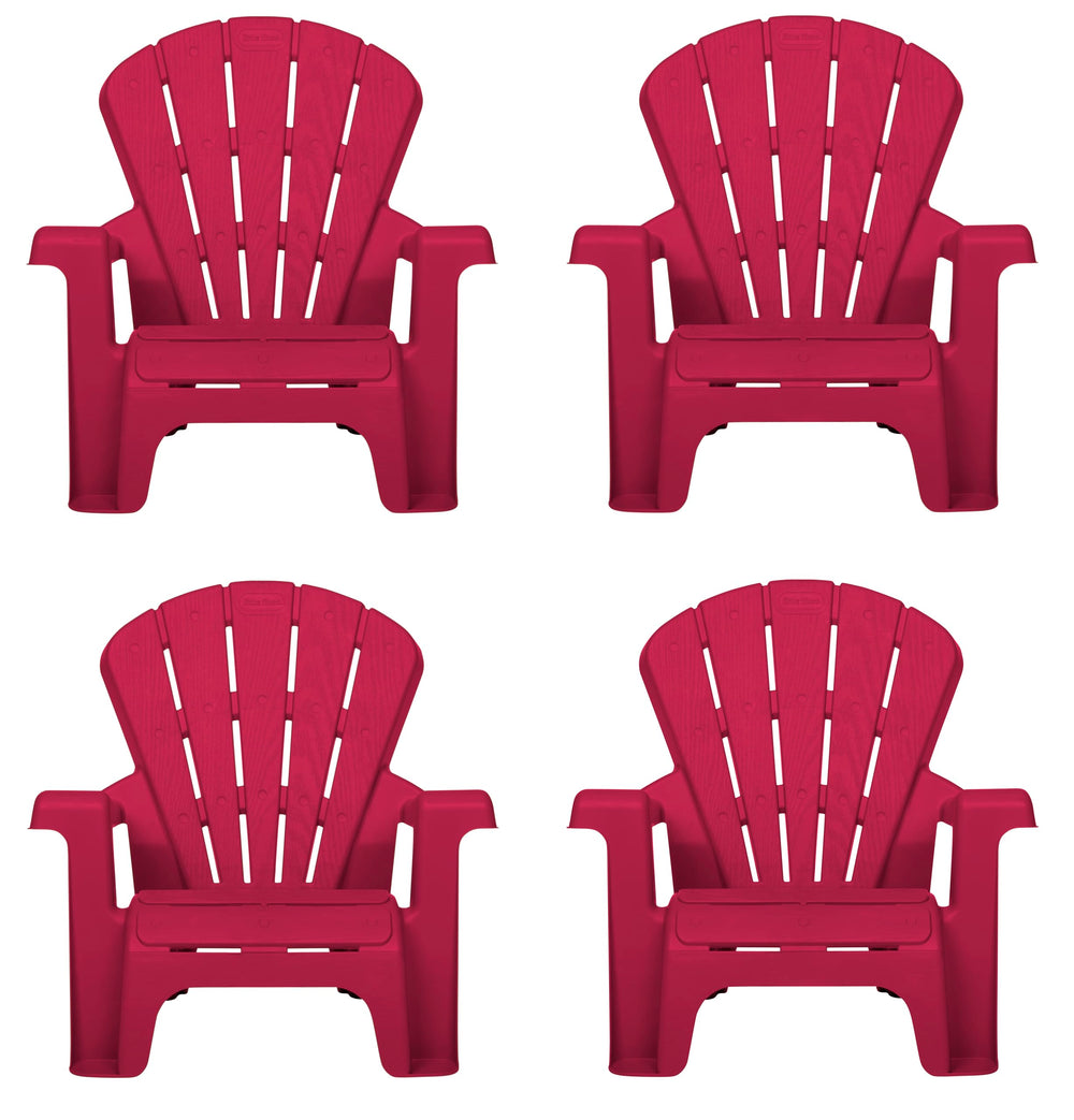 Little Tikes red chair front view showing safe stable seating and bright color