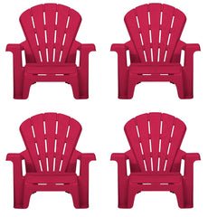 Little Tikes red chair front view showing safe stable seating and bright color