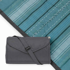 Little Unicorn Shoreline Stripe front view showing full 5x7 spread and pattern, ideal for gatherings