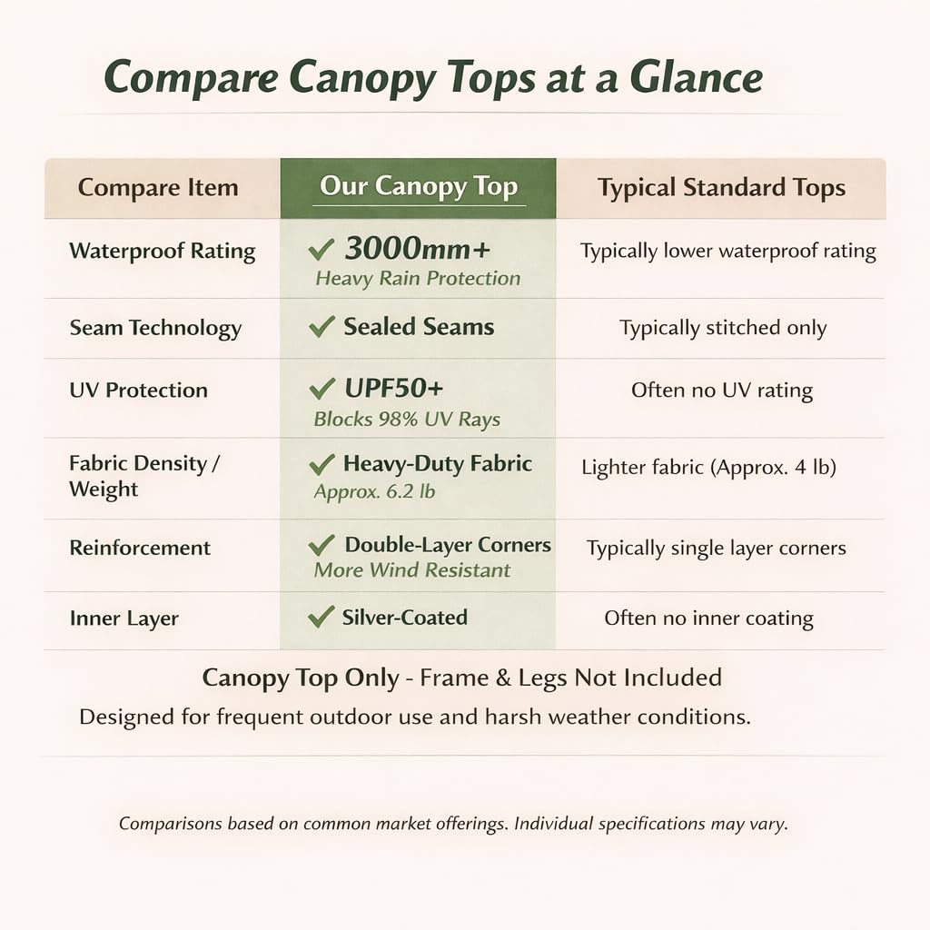 LIUJIAYI canopy top in heavy rain demonstrating 3000mm waterproof protection
