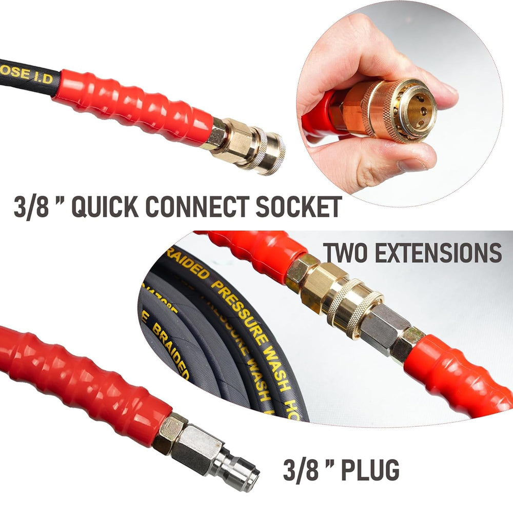 LIULO TOOL close-up of 3/8 inch quick-connect fitting for fast secure attachment