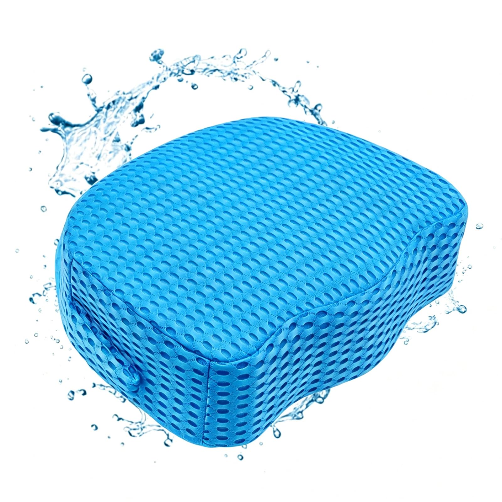 LIUYALO front view of blue booster seat showing shape and height benefit
