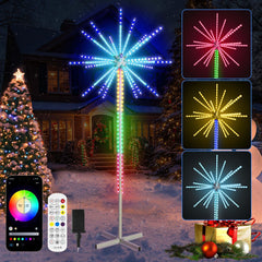 LiuZpatial front view of 9 FT firework light showing dramatic outdoor focal point
