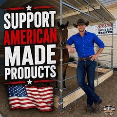 Livestock Corrals clamp close-up showing galvanized finish and rust resistance benefit
