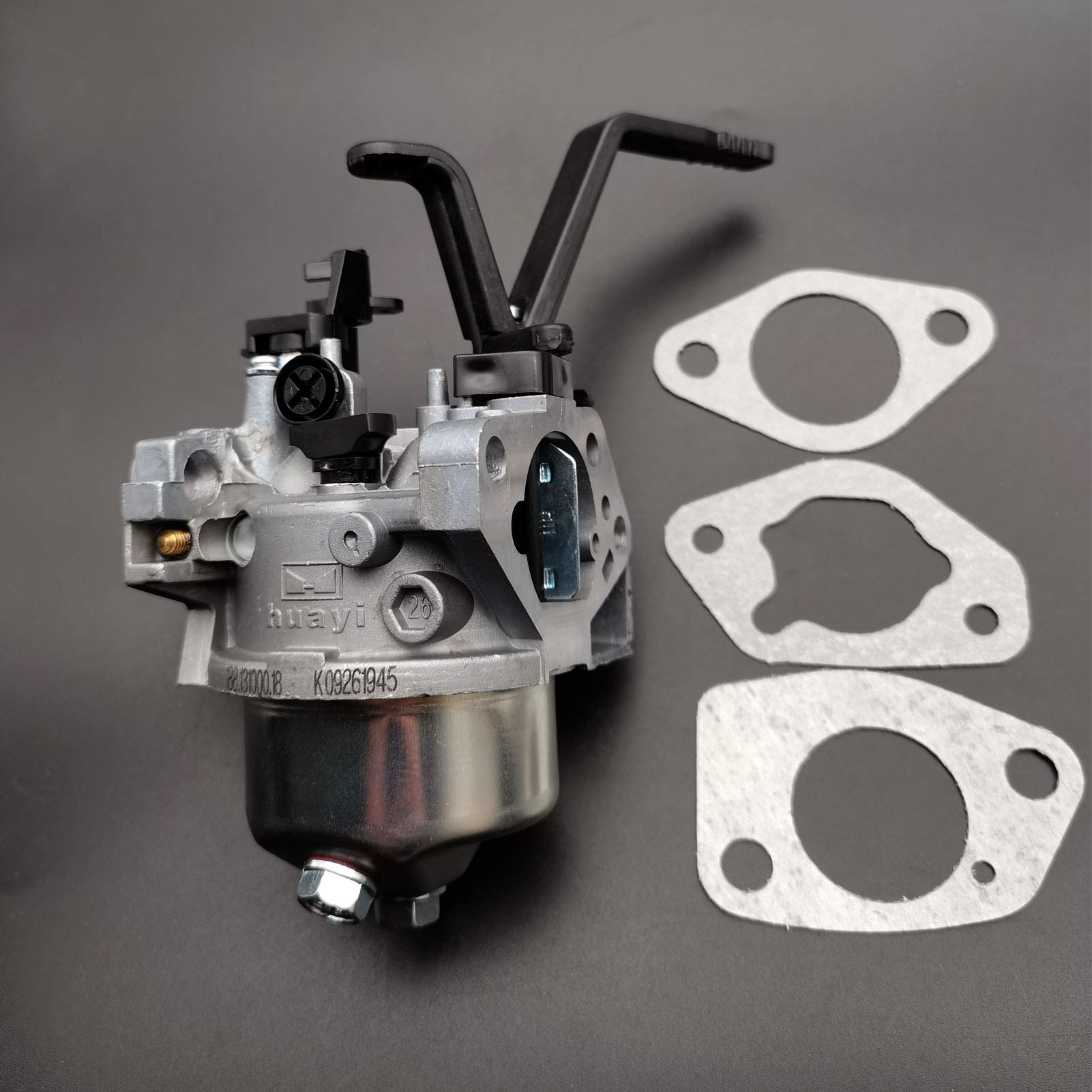 LIZAPUS Huayi carburetor side detail highlighting throttle linkage and durability