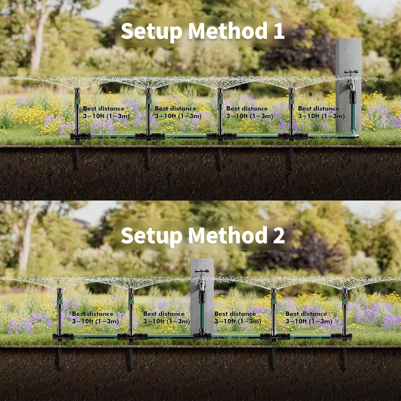 Lizjarol kit in a garden setting demonstrating flexible layout