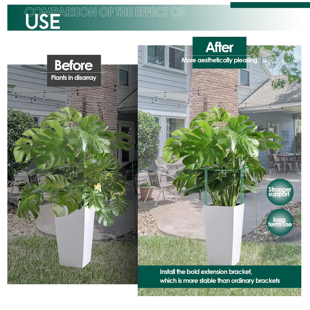 LKSSZS stakes next to a ruler showing 30 inch height for proper plant coverage