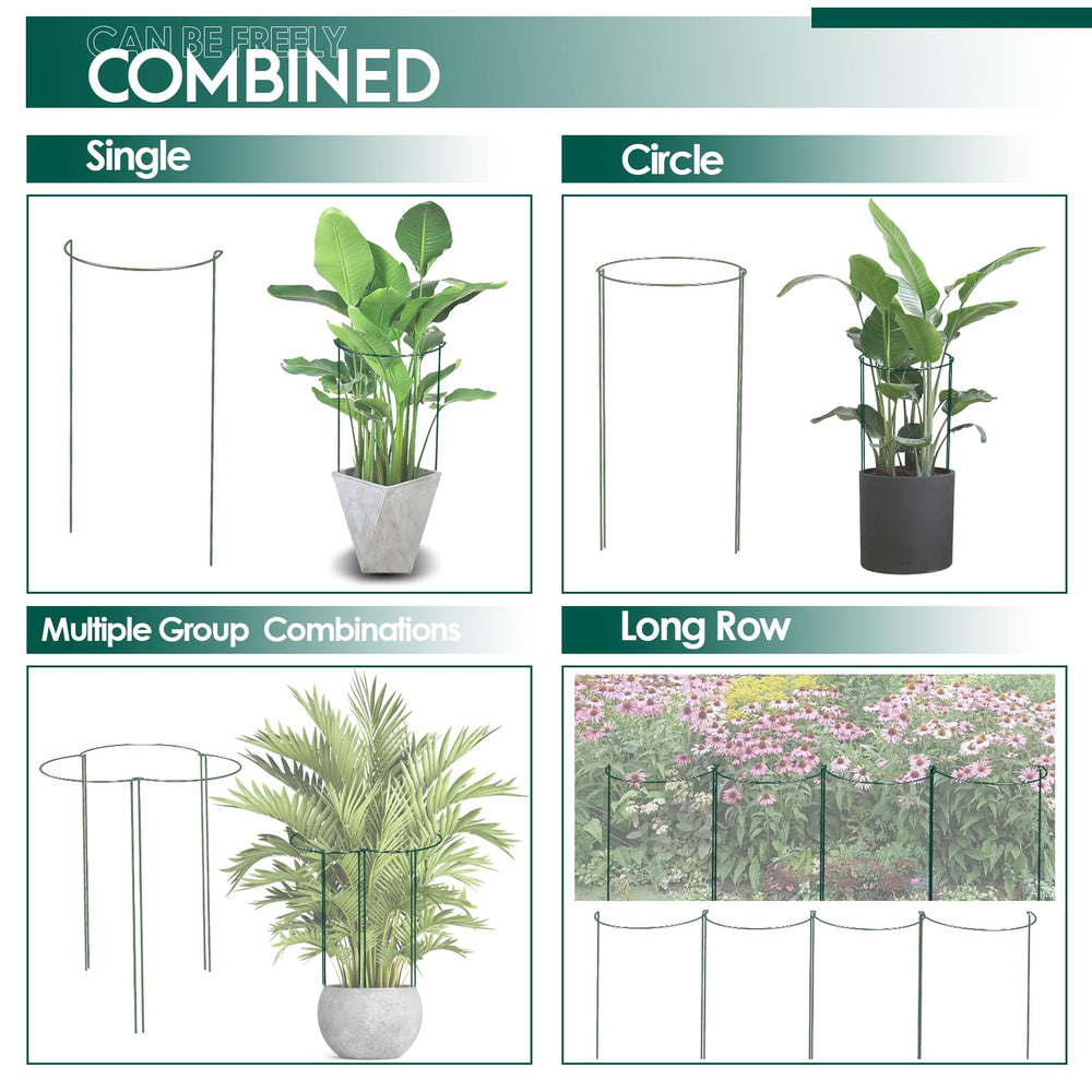 LKSSZS stakes installed around a blooming peony providing stem support