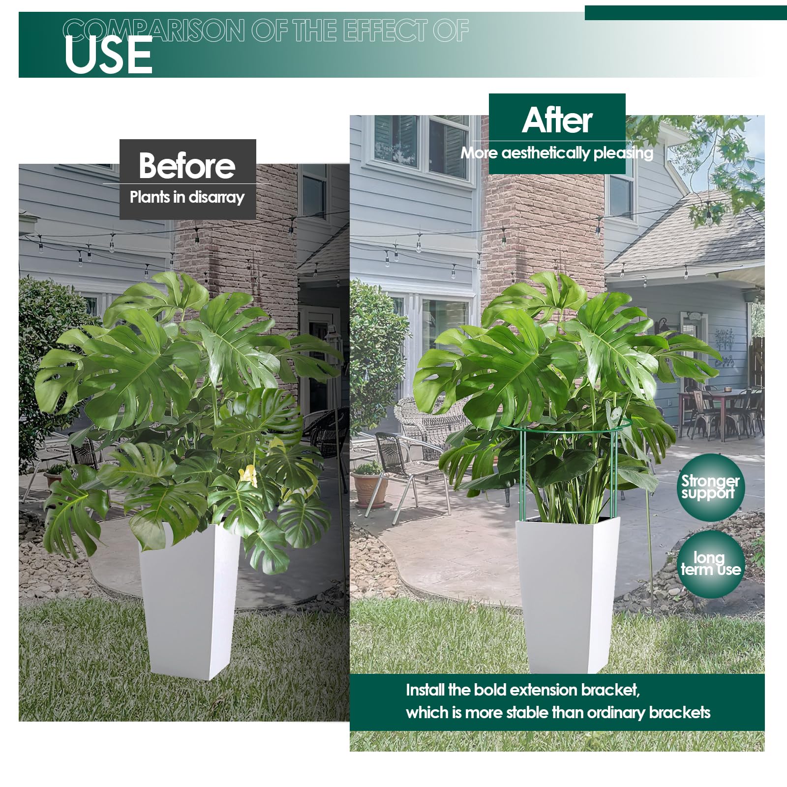 LKSSZS garden ties included in set showing flexible fastening and adjustability
