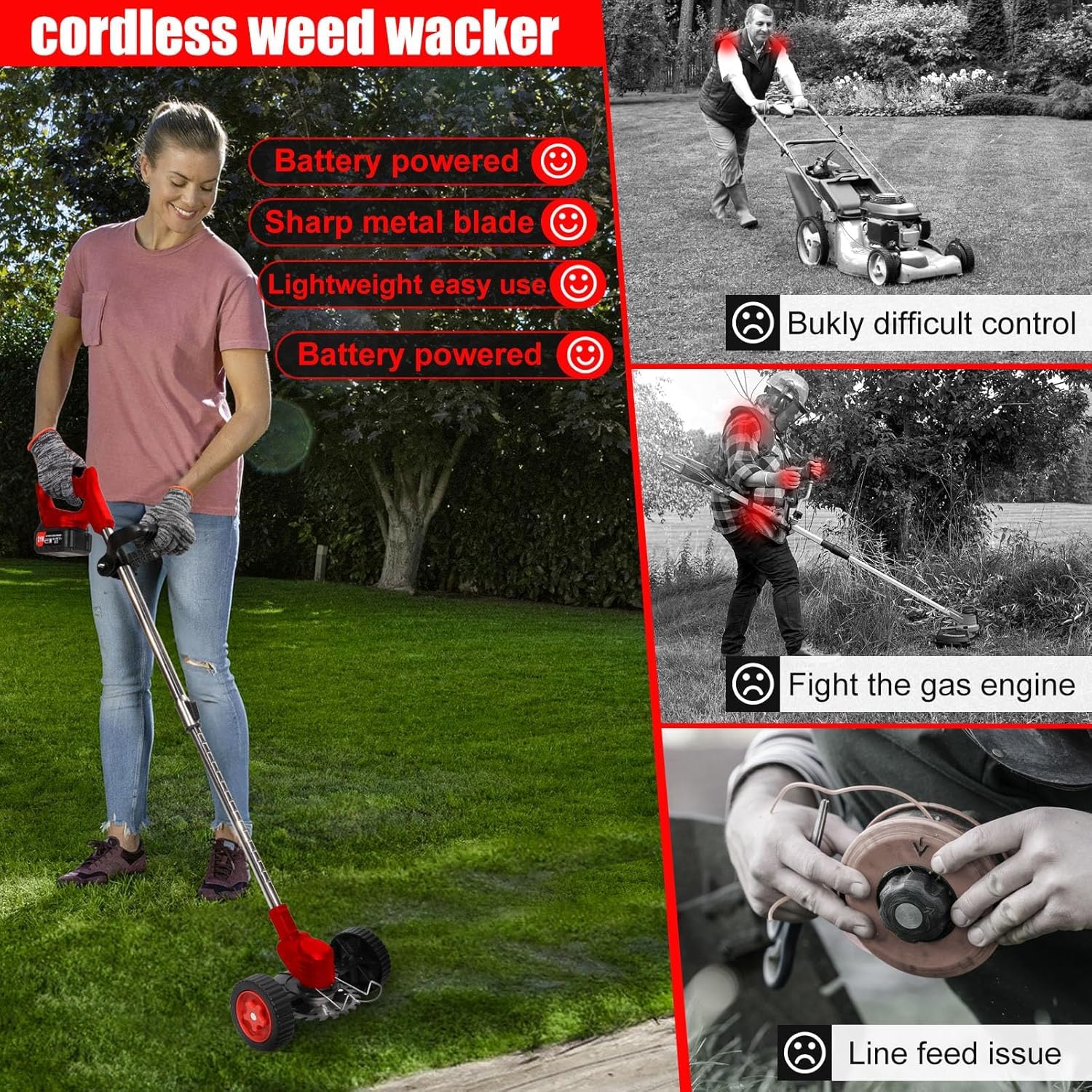 LKTOLS removable wheels and handle emphasize easier pushing and control