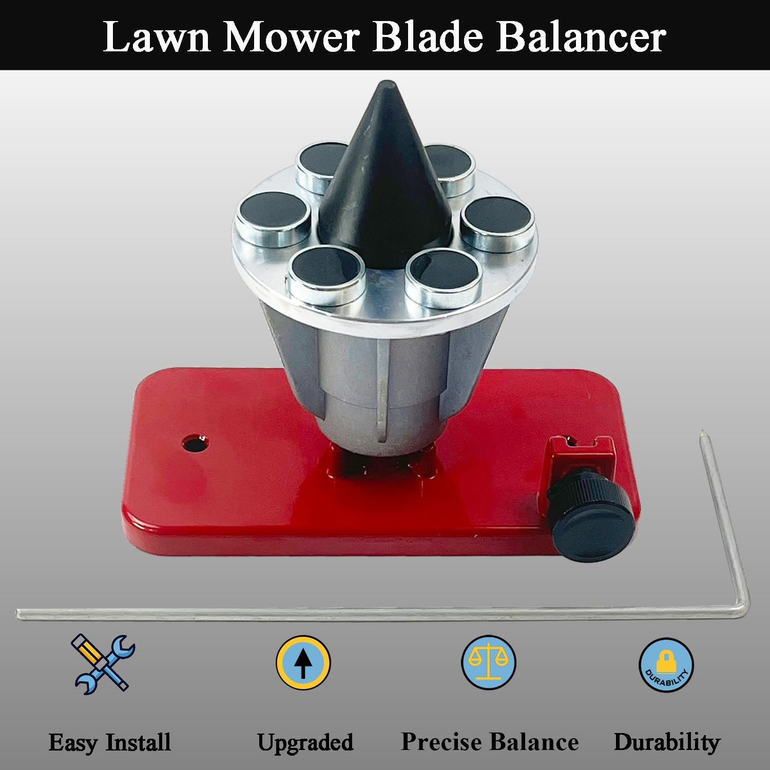 LLANNDER close-up of six magnets and bearing ensuring stable blade checks
