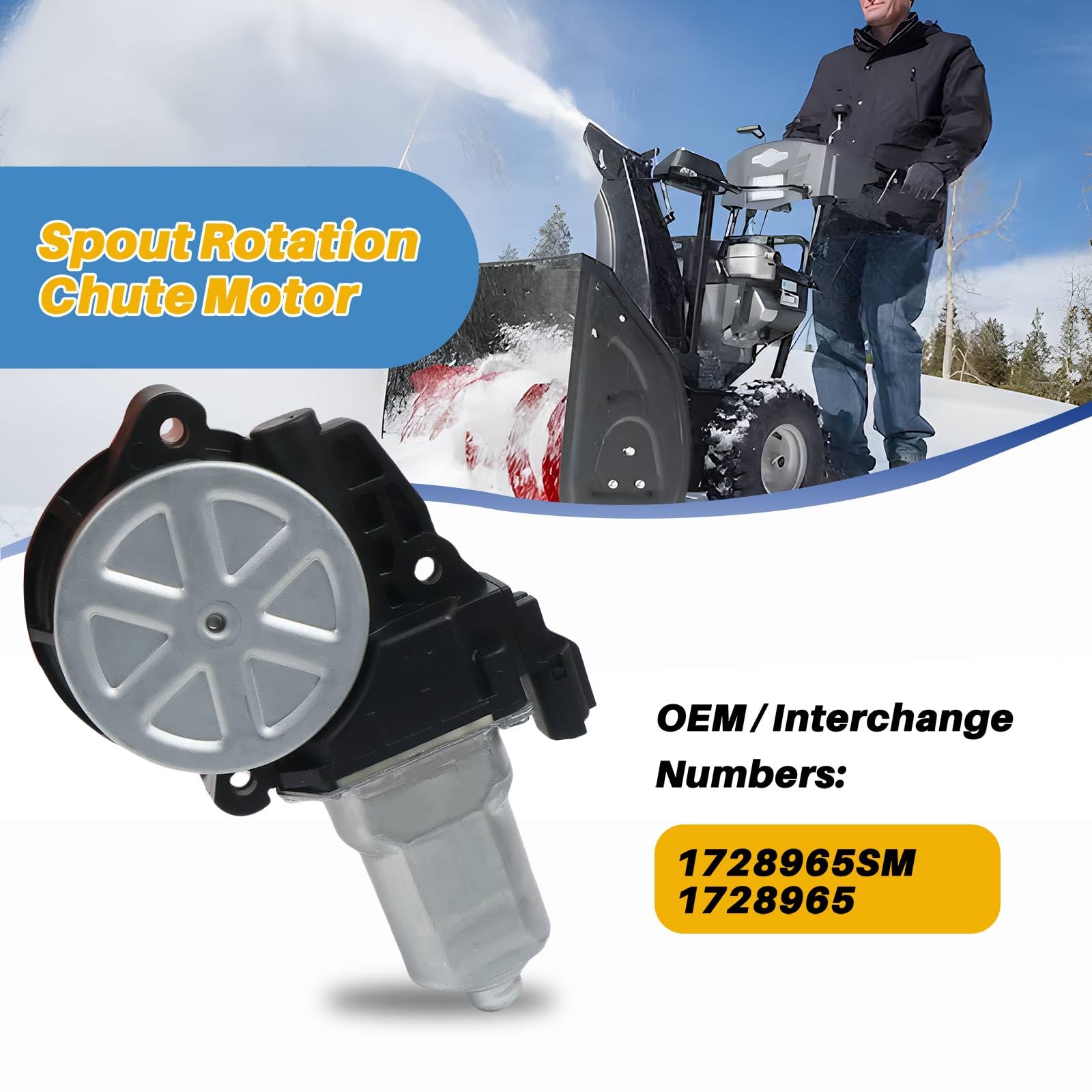 LLYZFED motor installed on chute assembly demonstrating precise spout rotation control