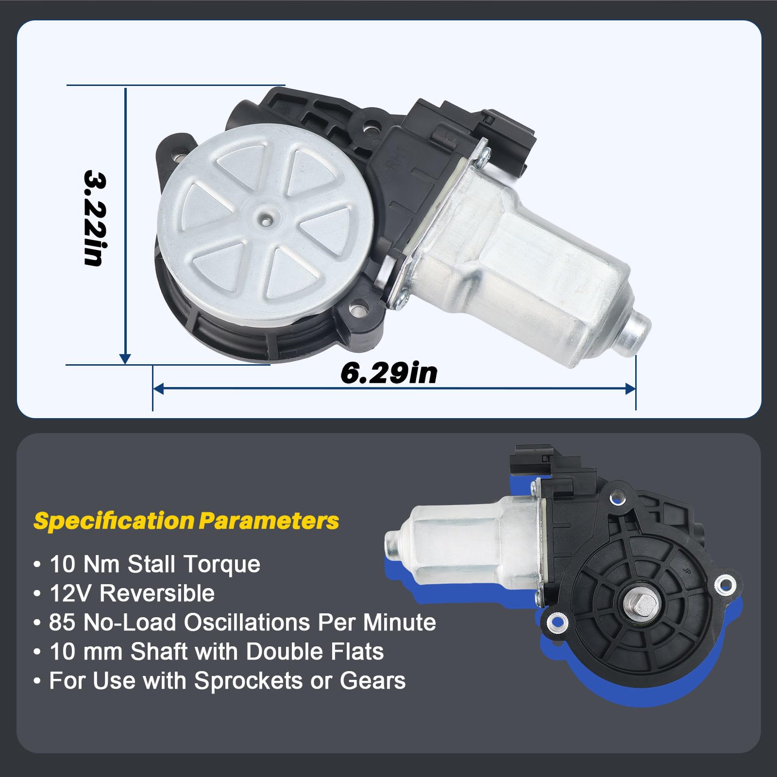 LLYZFED side profile showing rugged motor housing and corrosion-resistant finish for durability