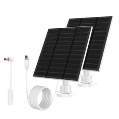 LMDTYN front view of two solar panels providing continuous camera power