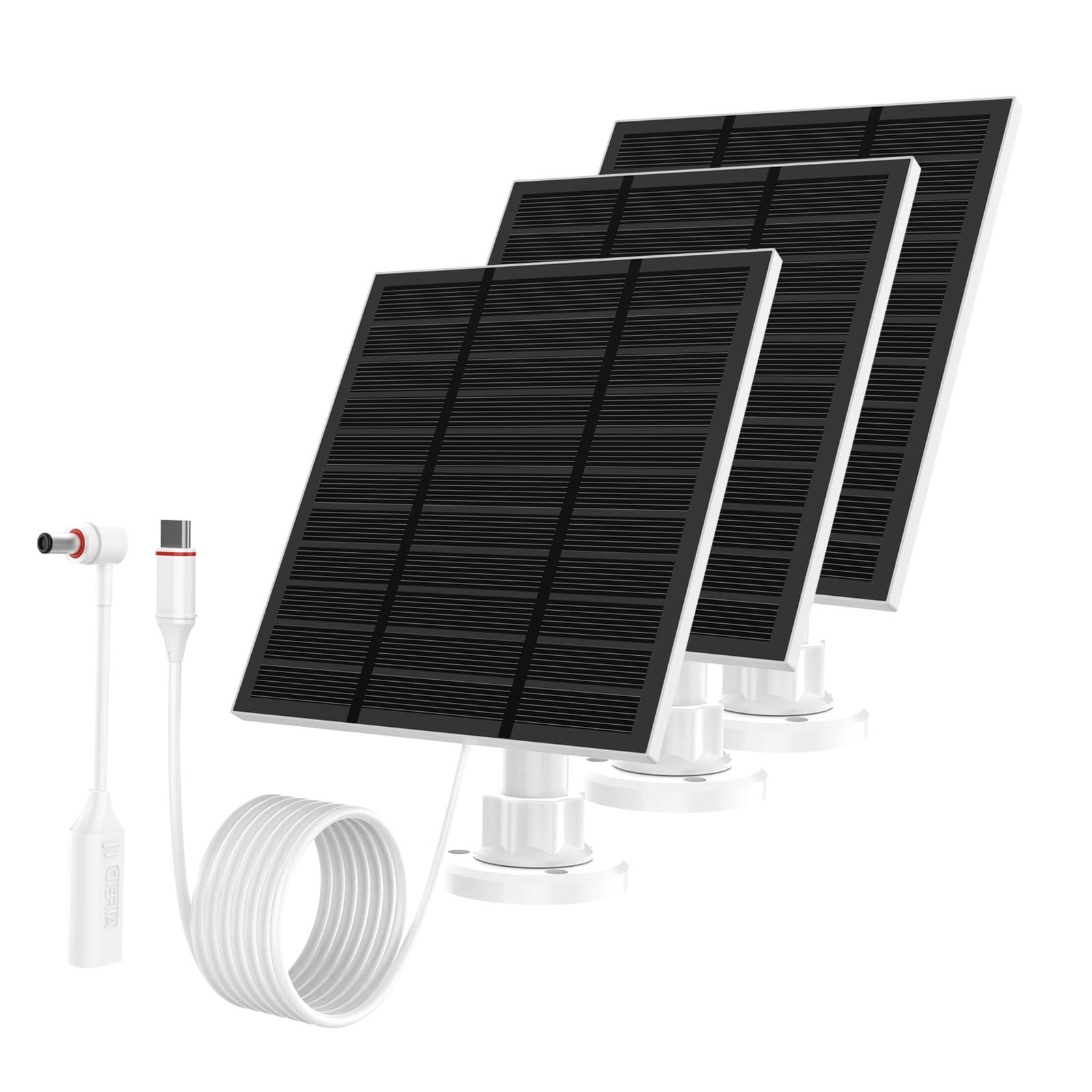 LMDTYN front view solar panel showing sleek white finish and reliable power