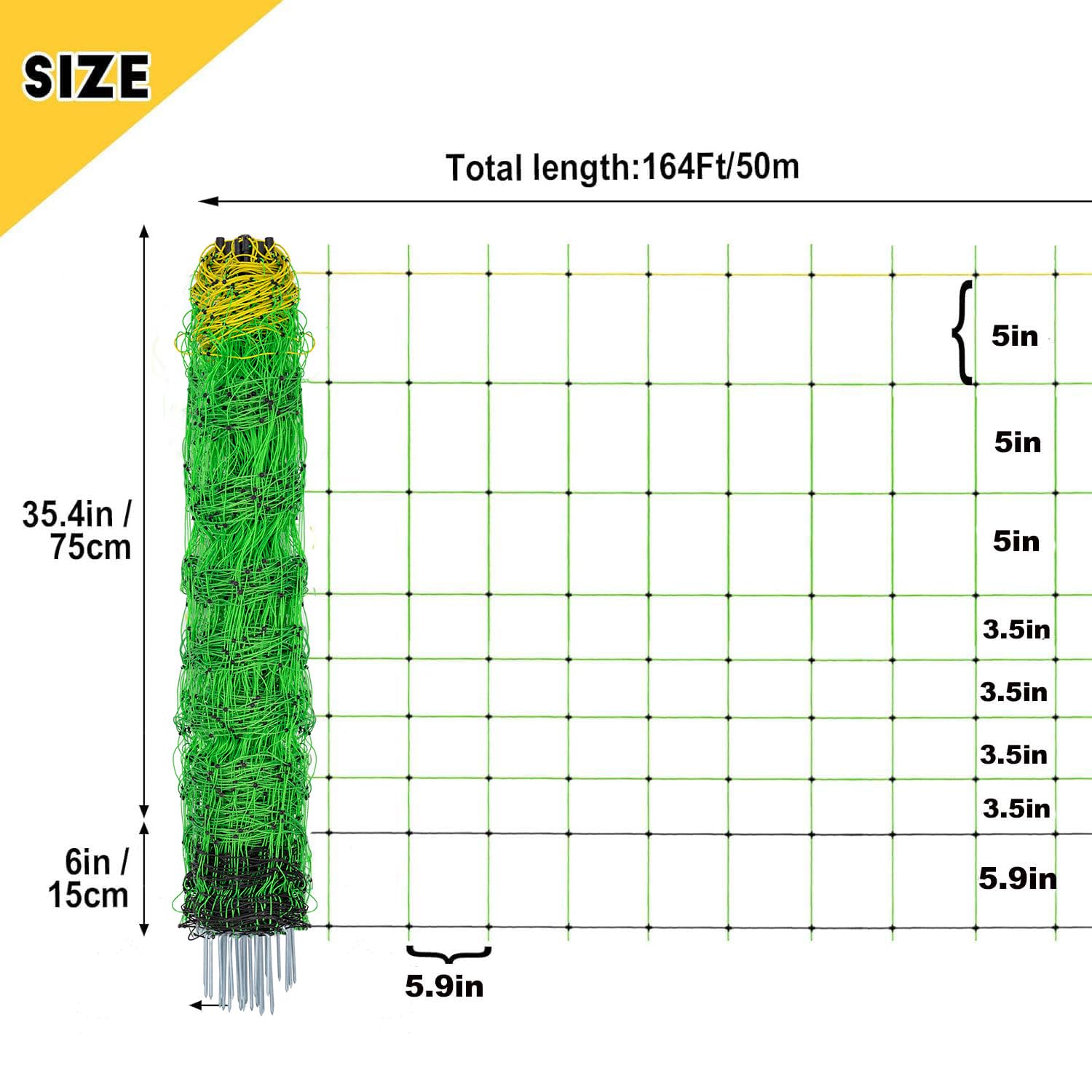LMRSTOO fiberglass post detail with net showing secure ground grip