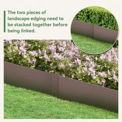 LMYYGOO side view showing 8-inch profile and scale for clean lawn separation benefit