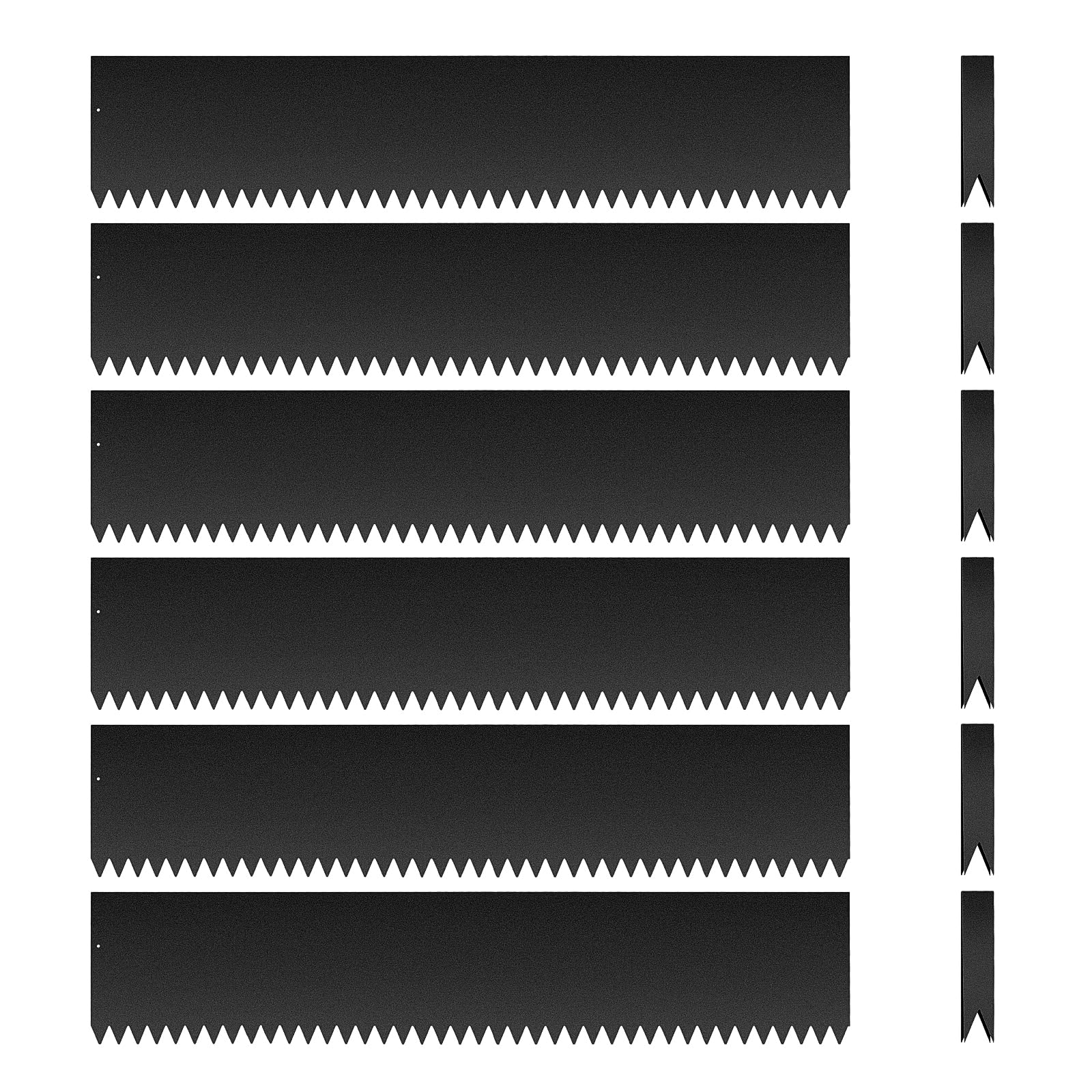 LMYYGOO front view of six-panel edging kit showing packaged set and clips, clear organization benefit