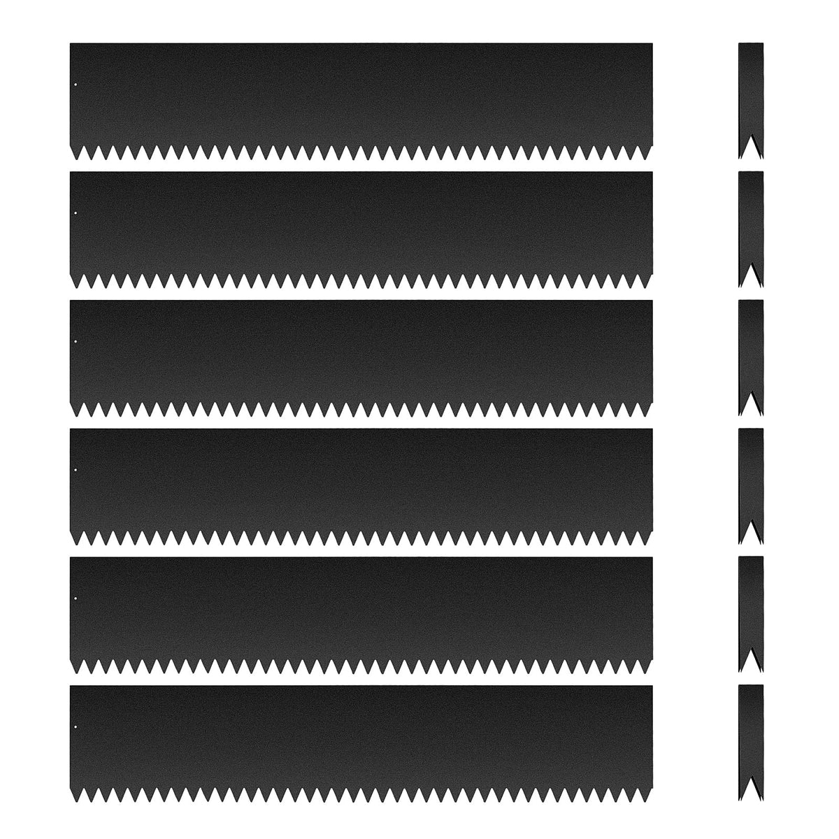 LMYYGOO front view of six-panel edging kit showing packaged set and clips, clear organization benefit