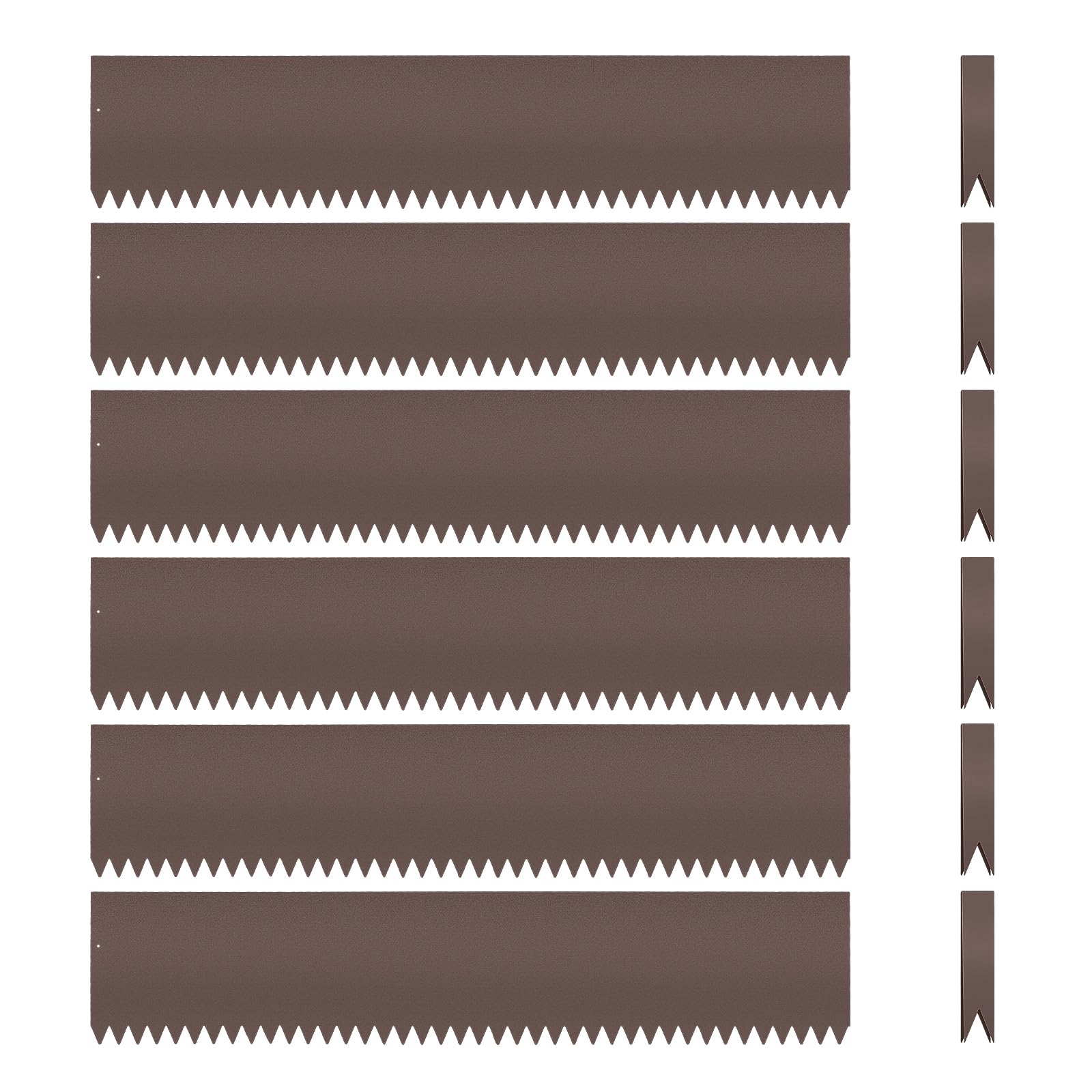 LMYYGOO front view of six-panel galvanized edging kit showing full set benefit